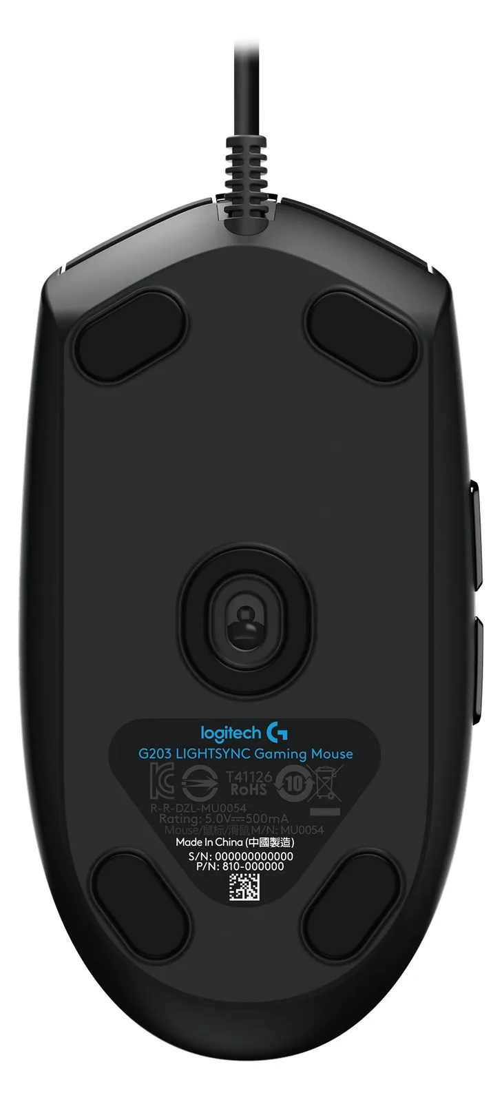 Logitech Gaming Mouse G203 LIGHTSYNC - Maus - optisch - Schwarz, Ansicht 5