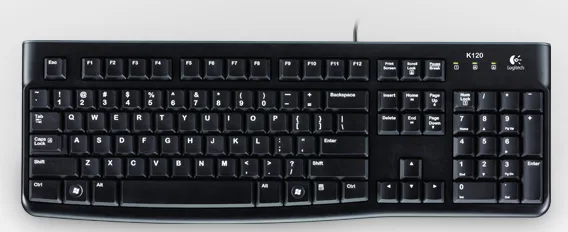 Logitech K120 - Tastatur - USB - OEM - TL: Schweiz, QWERTZ, Ansicht 4