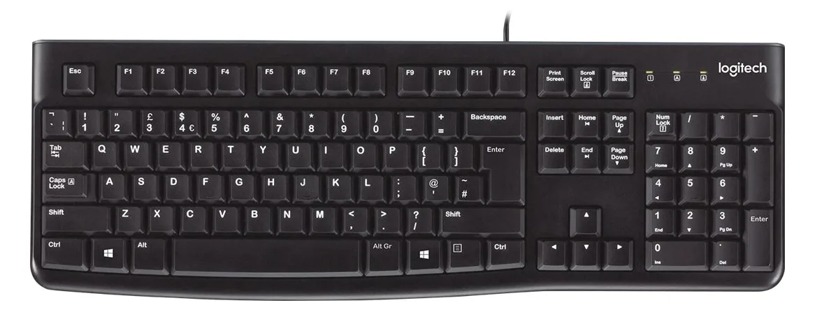 Logitech K120 - Tastatur - USB - TL: US, QWERTY, Ansicht 3