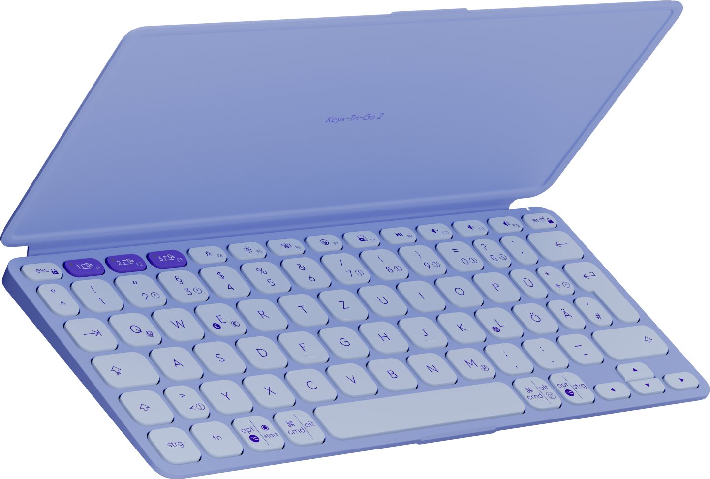 Logitech Keys-To-Go 2 - Tastatur - integrierte Abdeckung - TL: Deutsch, QWERTZ