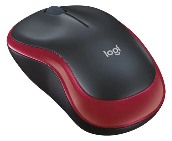 Logitech M185 - Maus - optisch - kabellos - 2.4 GHz - kabelloser Empfänger (USB) - rot, Ansicht 2