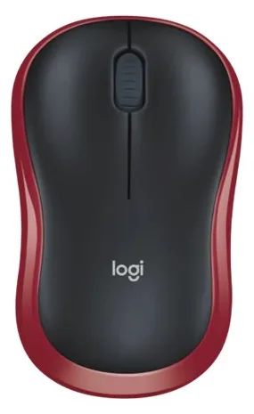 Logitech M185 - Maus - optisch - kabellos - 2.4 GHz - kabelloser Empfänger (USB) - rot, Ansicht 3