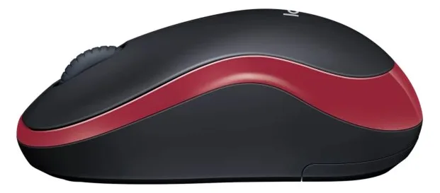 Logitech M185 - Maus - optisch - kabellos - 2.4 GHz - kabelloser Empfänger (USB) - rot, Ansicht 4