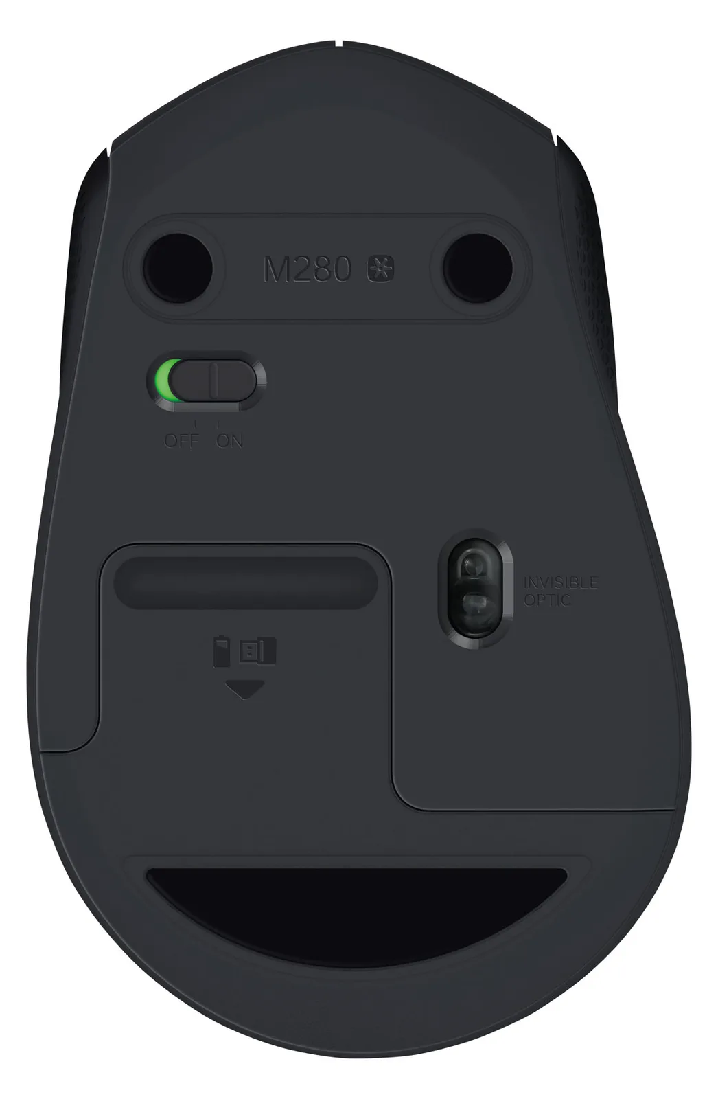 Logitech M280 - Maus - Für Rechtshänder - optisch - 3 Tasten - kabellos - 2.4 GHz - kabelloser Empfänger (USB), Ansicht 3