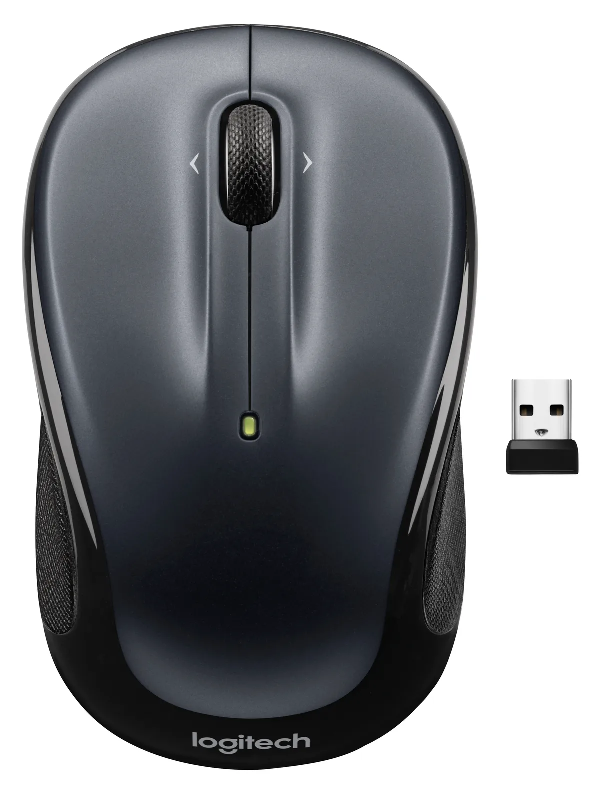 Logitech M325s - Maus - rechts- und linkshändig - optisch - 5 Tasten - kabellos - 2.4 GHz - kabelloser Empfänger (USB) - Dunkelgrau, Ansicht 2