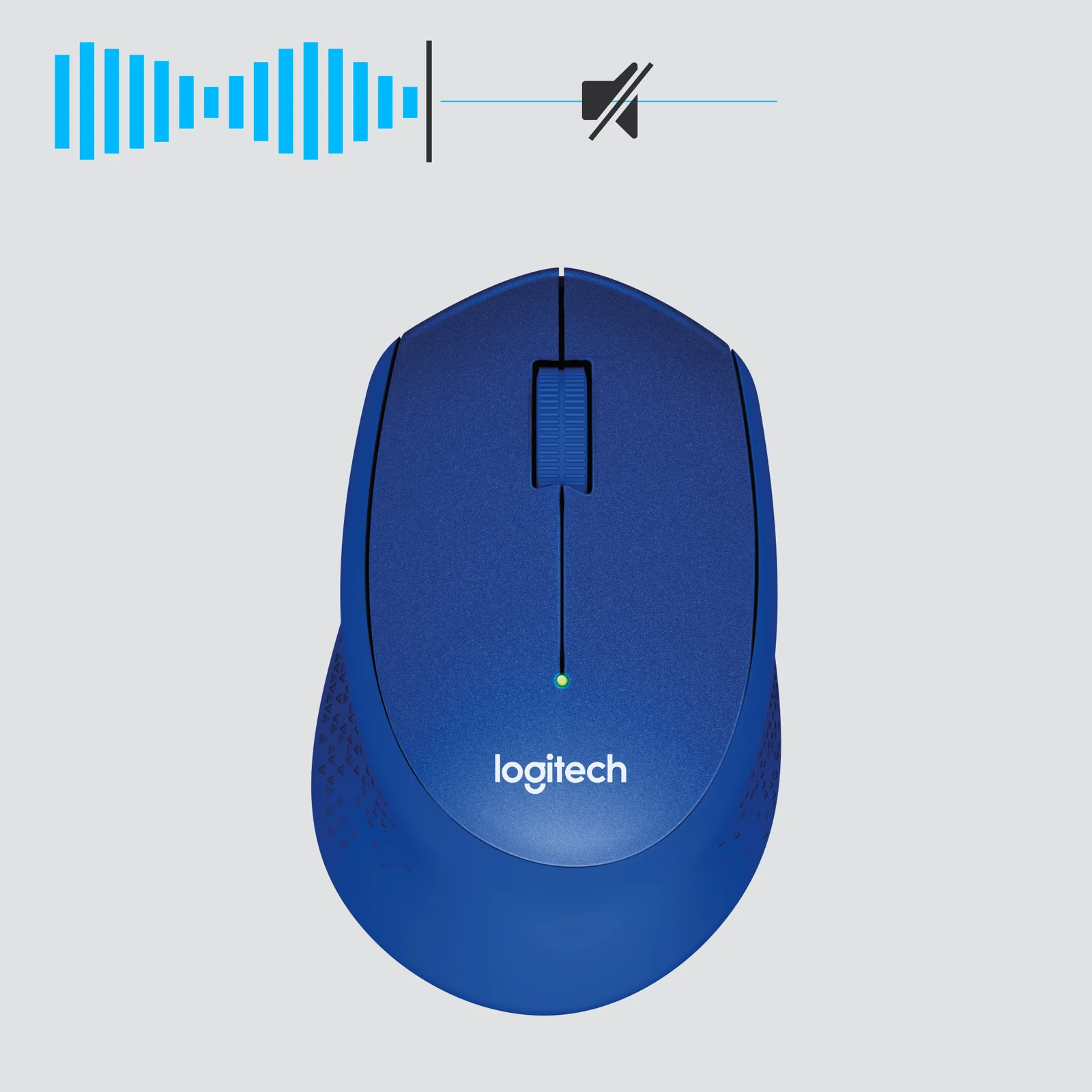 Logitech M330 SILENT PLUS - Maus - 3 Tasten - kabellos - 2.4 GHz - kabelloser Empfänger (USB) - Blau, Ansicht 2