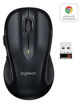 Logitech M510 - Maus - Für Rechtshänder - Laser - 5 Tasten - kabellos - 2.4 GHz - kabelloser Empfänger (USB) von LumaTech