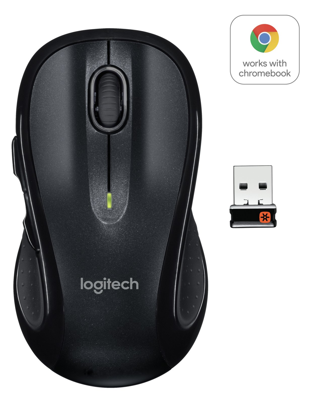 Logitech M510 - Maus - Für Rechtshänder - Laser - 5 Tasten - kabellos - 2.4 GHz - kabelloser Empfänger (USB)