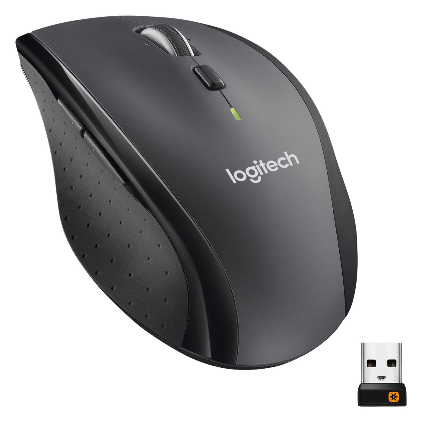 Logitech Marathon M705 - Maus - Für Rechtshänder - Laser - kabellos - 2.4 GHz - kabelloser Empfänger (USB)
