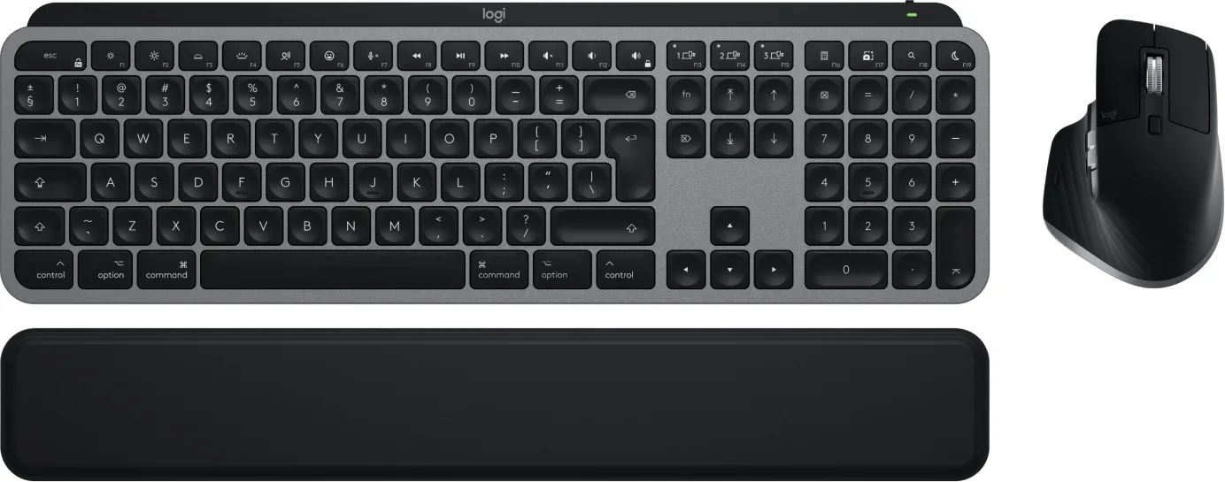 Logitech Master Series MX Keys S Combo for Mac - Bluetooth LE - Space-grau - TL: US, QWERTY, Ansicht 2