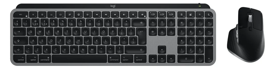 Logitech Master Series MX Keys S Combo for Mac - Bluetooth LE - Space-grau - TL: US, QWERTY, Ansicht 3