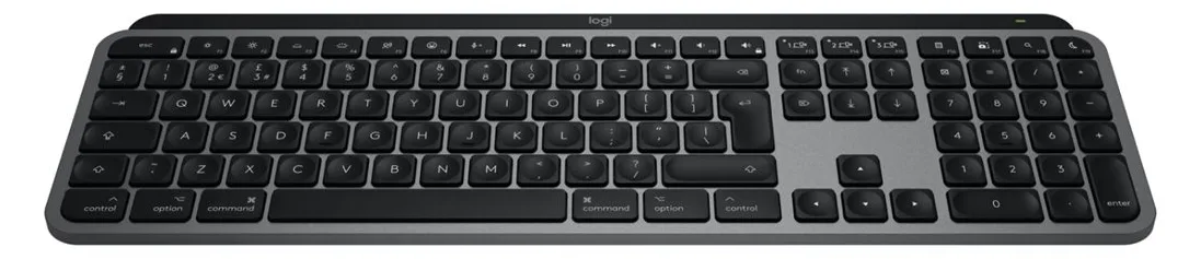 Logitech Master Series MX Keys S for Mac - Tastatur - full size - Bluetooth LE - Pale Gray - TL: US, QWERTY, Ansicht 3