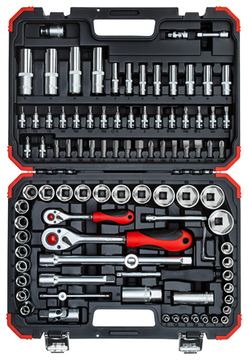Gedore R46003094 - Steckschlüssel-Satz - 1/4" - Metrisch - 62 Köpfe - 4,4.5,5,5.5 bis 32 mm - T10 - T15 - T20 - T25…