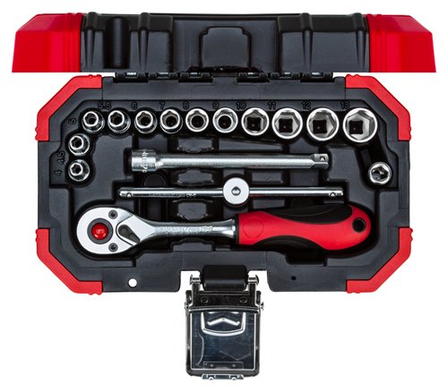 Gedore R49003016 - Steckschlüssel-Satz - 1/4" - Metrisch - 12 Kopf/Köpfe - 4,4.5,5,5.5,6,7,8,9,10,11,12,13 mm