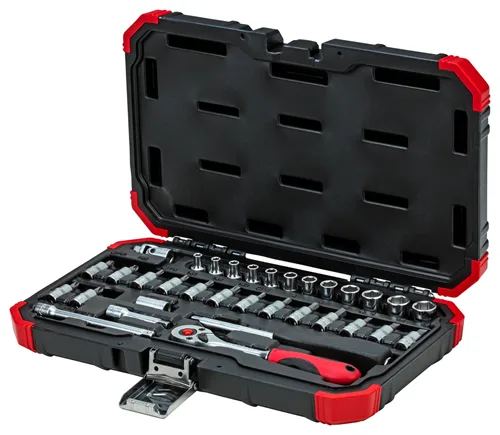 Gedore R49003033 - Steckschlüssel-Satz - 1/4" - Metrisch - 27 Kopf/Köpfe - 4,4.5,5,5.5 bis 13 mm - T15 - T20 - T25 - T30, Ansicht 2