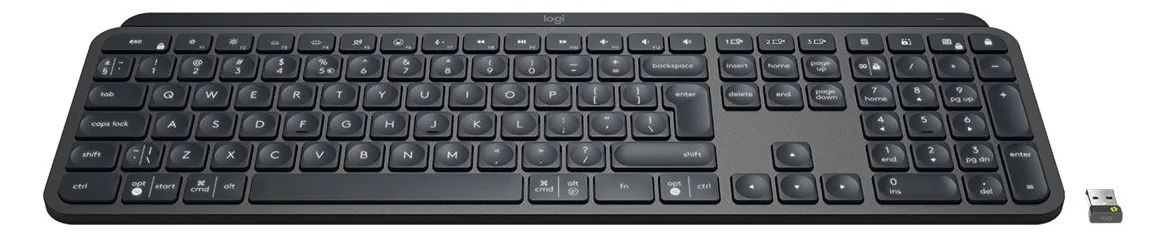 Logitech MX Keys - Tastatur - hinterleuchtet - TL: US, QWERTY, Ansicht 3