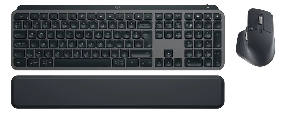 Logitech MX Keys S Combo - Tastatur-und-Maus-Set - TL: Französisch, AZERTY, Ansicht 3