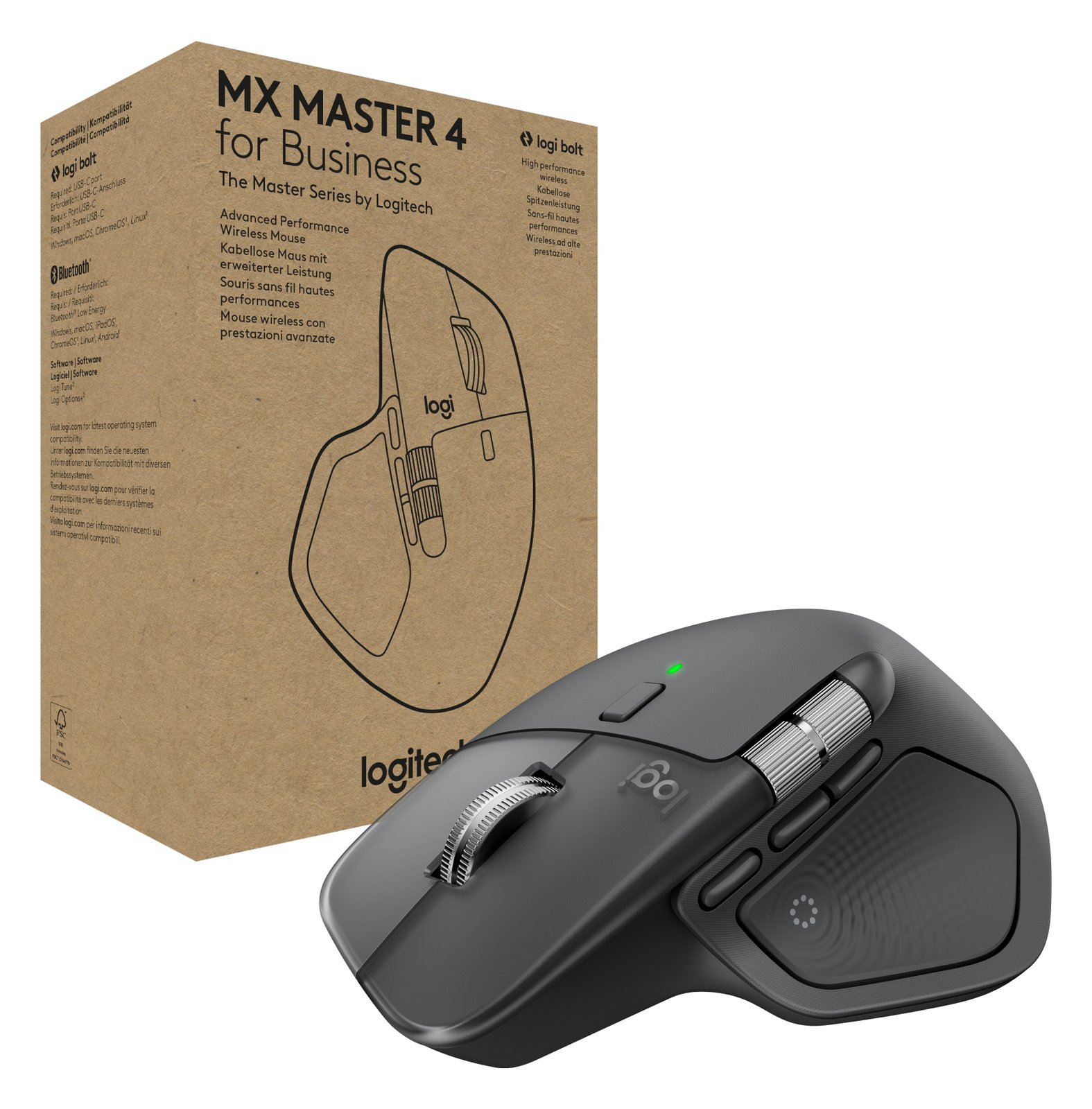 Logitech MX Master 4 for Business - Maus - 8 Tasten