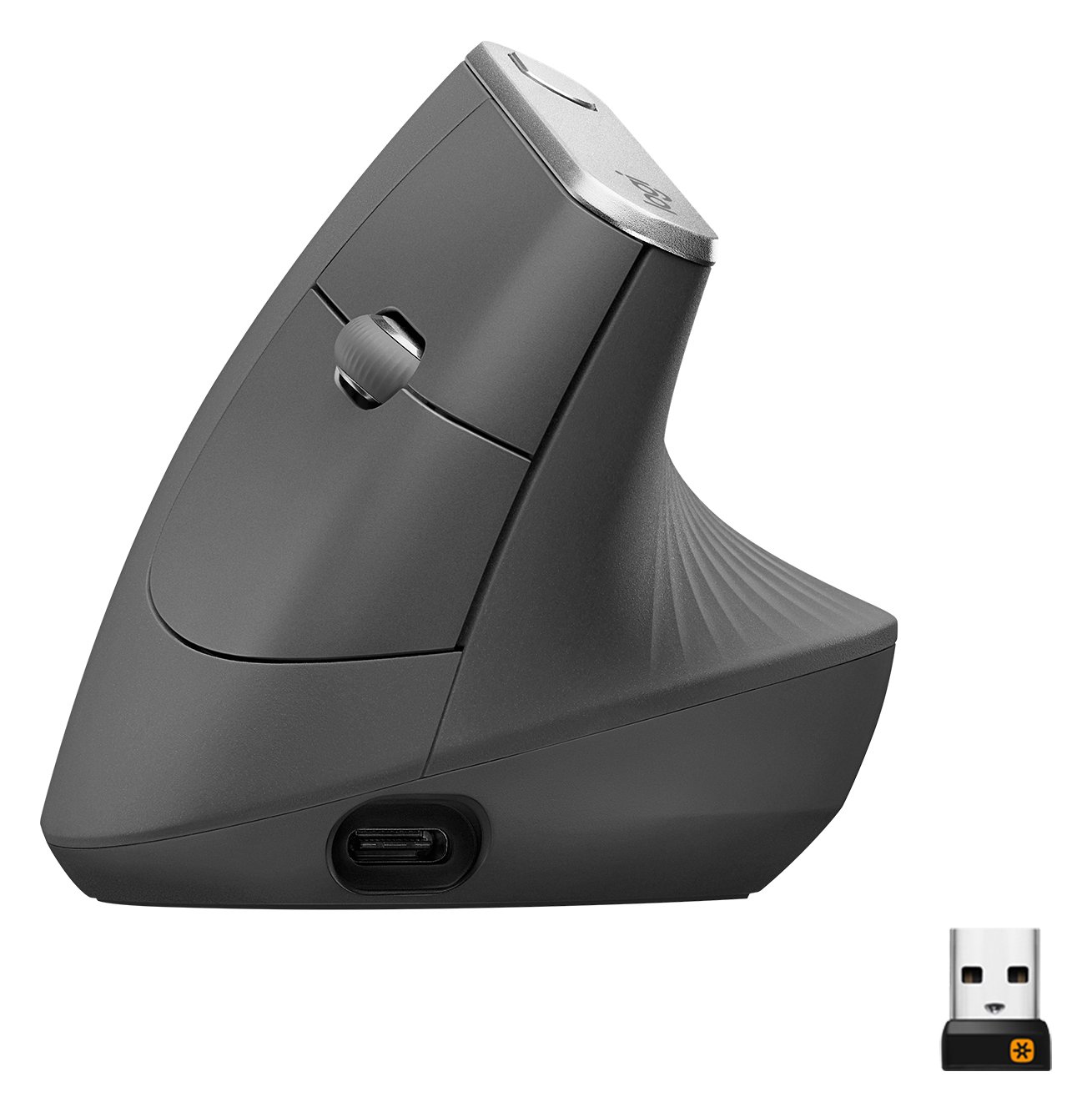 Logitech MX Vertical - Vertikale Maus - ergonomisch - optisch - 6 Tasten - kabellos, kabelgebunden