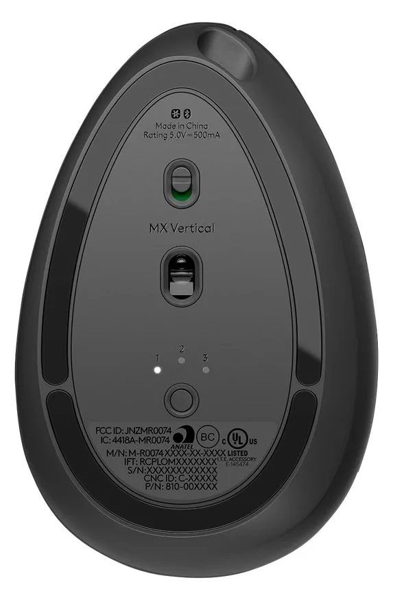 Logitech MX Vertical - Vertikale Maus - ergonomisch - optisch - 6 Tasten - kabellos, kabelgebunden, Ansicht 3
