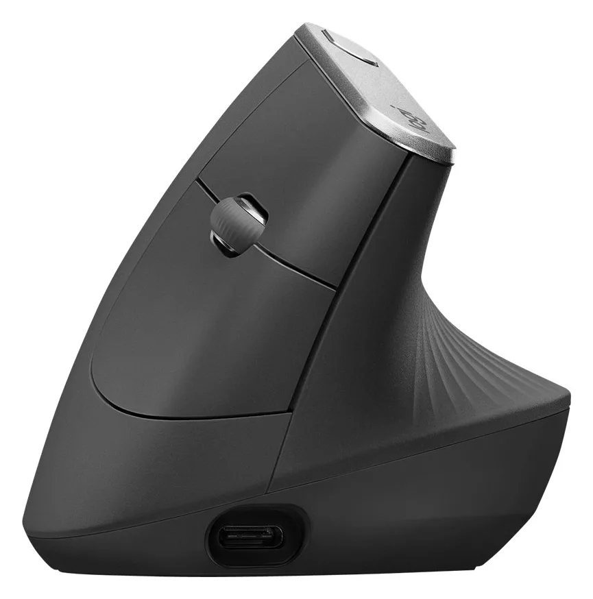 Logitech MX Vertical - Vertikale Maus - ergonomisch - optisch - 6 Tasten - kabellos, kabelgebunden, Ansicht 4