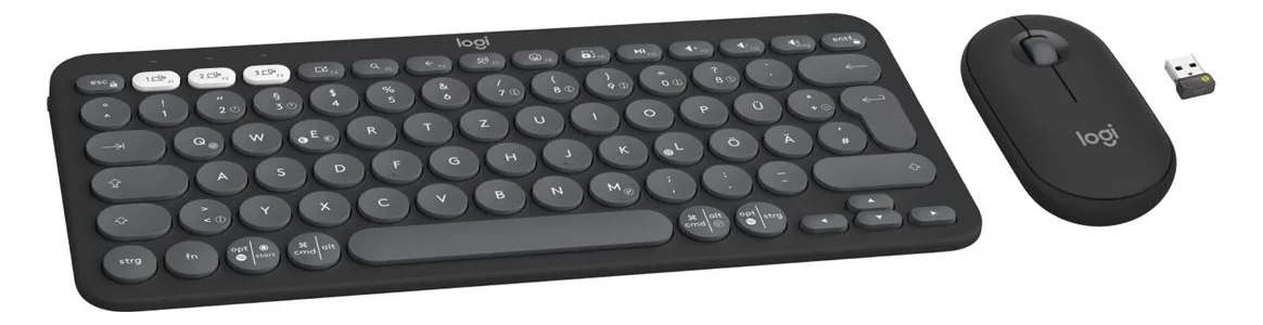 Logitech Pebble 2 Combo - Tastatur-und-Maus-Set - TL: Deutsch, QWERTZ, Ansicht 2