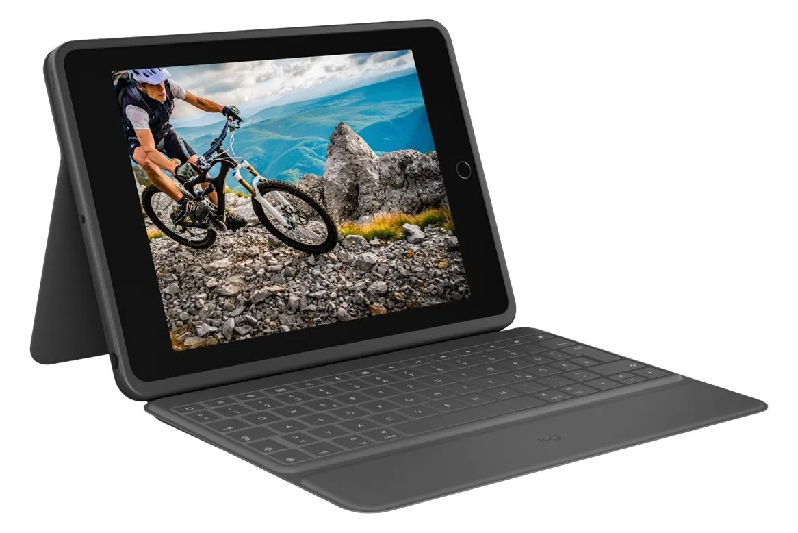 Logitech Rugged Folio - Tastatur und Foliohülle - TL: Deutsch, QWERTZ, Ansicht 3
