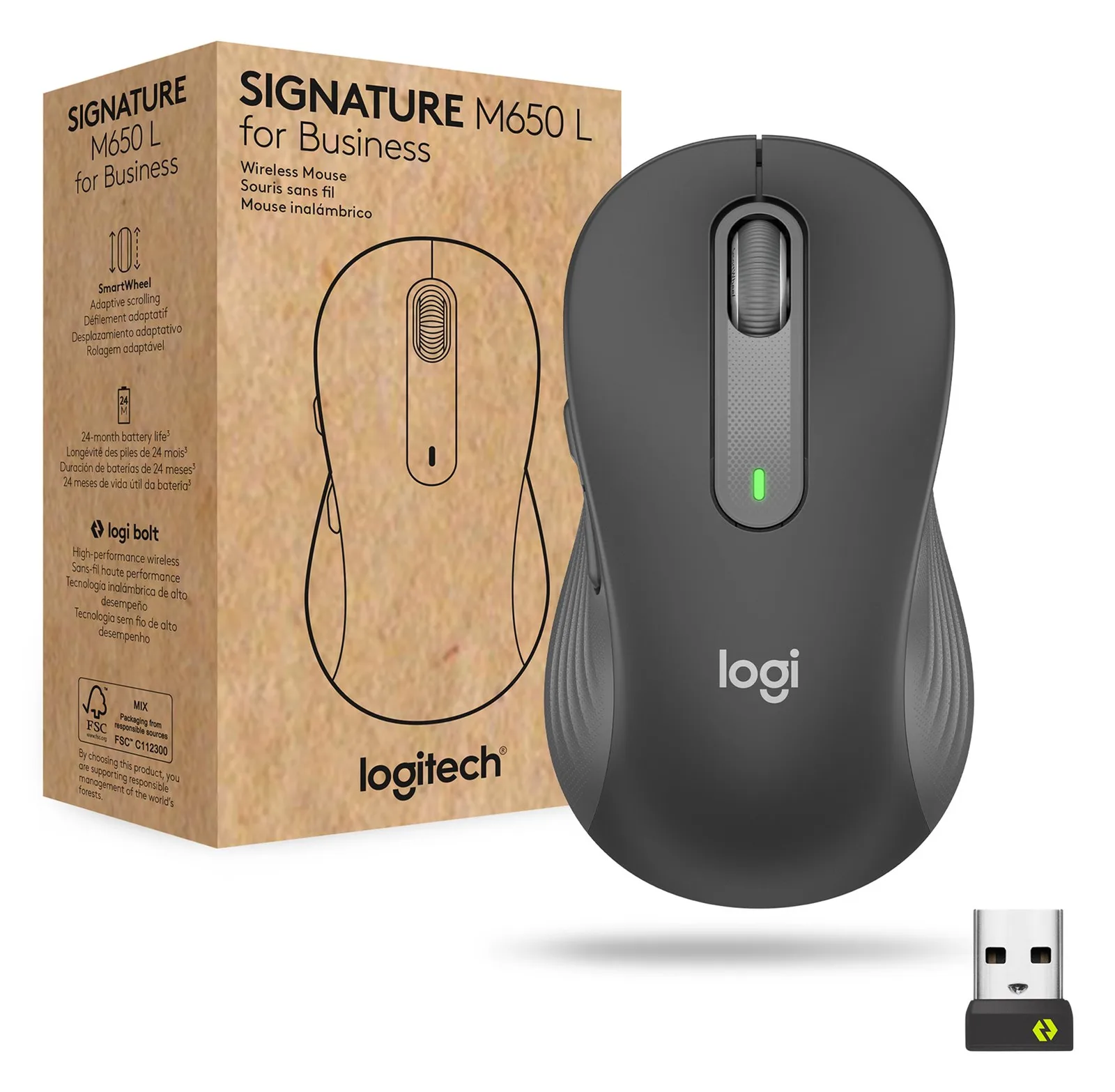 Logitech Signature M650 L for Business - Maus, Ansicht 3