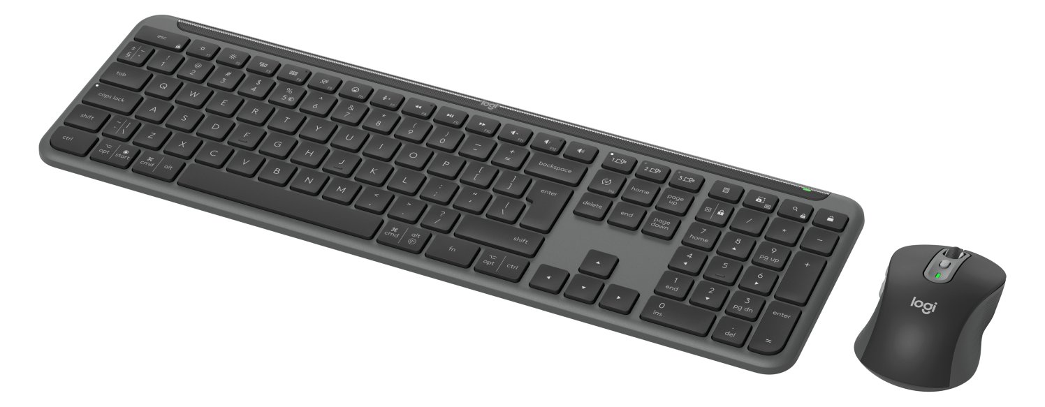 Logitech Signature Slim Combo MK950 - Tastatur-und-Maus-Set - kabellos - Graphite - TL: US, QWERTY