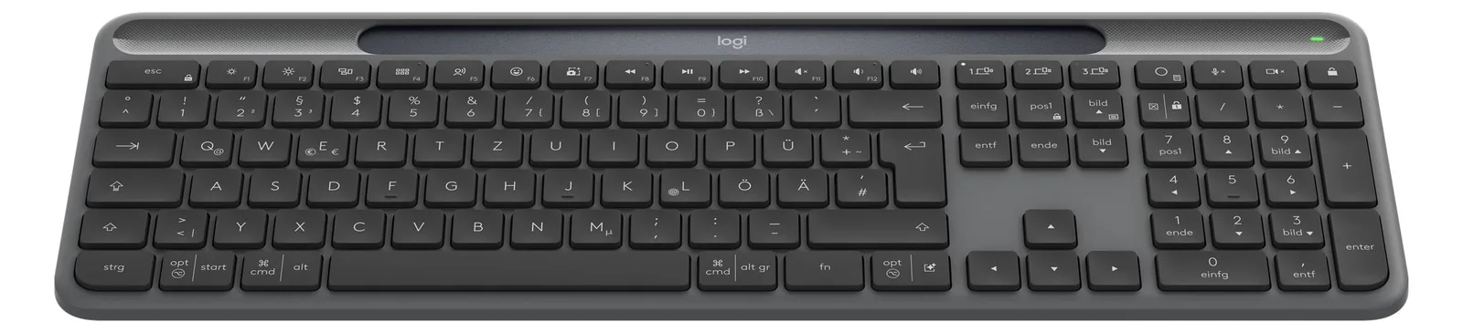 Logitech Signature Slim Solar+ K980 for Business - TL: Deutsch, QWERTZ, Ansicht 4