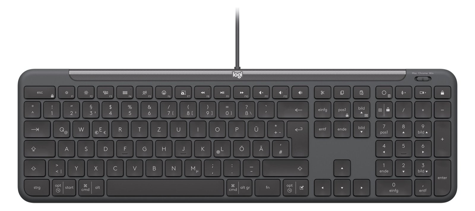 Logitech Signature Slim Wired K620 for Business - TL: Deutsch, QWERTZ