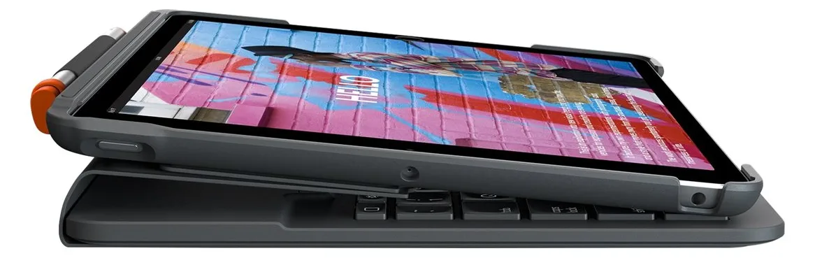 Logitech Slim Folio - Tastatur und Foliohülle - kabellos - Bluetooth LE - TL: Nordisch, QWERTY, Ansicht 4