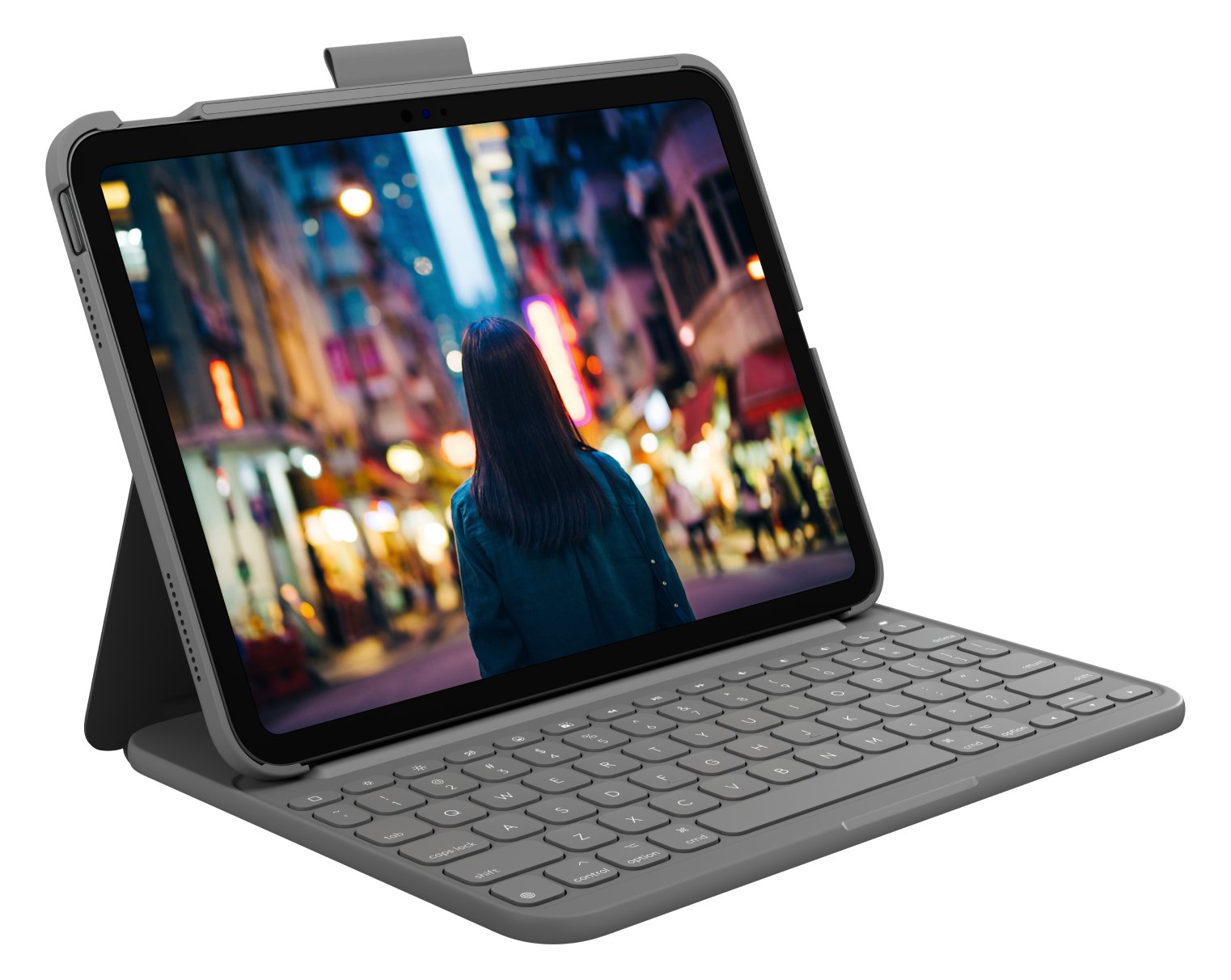 Logitech Slim Folio - Tastatur und Foliohülle - TL: US, QWERTY