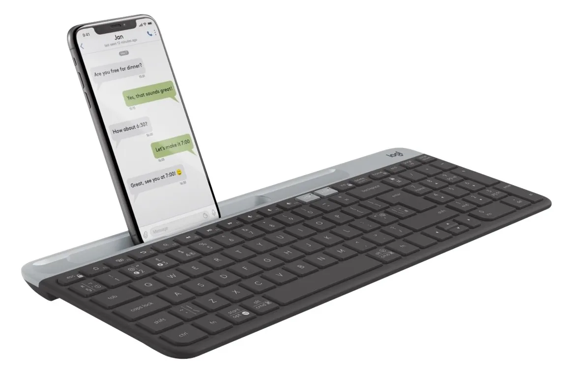 Logitech Slim Multi-Device K580 - Tastatur - Bluetooth, 2.4 GHz - TL: Nordisch, QWERTY, Ansicht 5