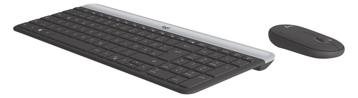 Logitech Slim Wireless Combo MK470 - Tastatur-und-Maus-Set - TL: Deutsch, QWERTZ
