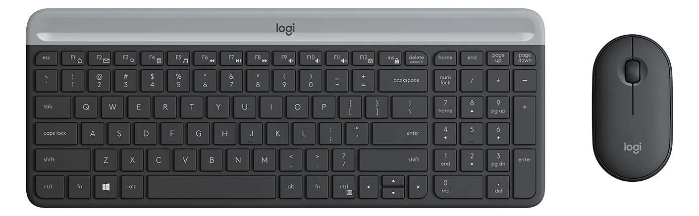 Logitech Slim Wireless Combo MK470 - Tastatur-und-Maus-Set - TL: Niederländisch, QWERTY, Ansicht 2