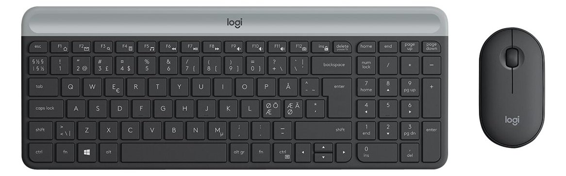 Logitech Slim Wireless Combo MK470 - Tastatur-und-Maus-Set - TL: Nordisch, QWERTY von LumaTech