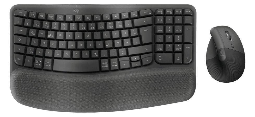 Logitech Wave Keys and Lift Combo - Tastatur-und-Maus-Set - TL: Deutsch, QWERTZ