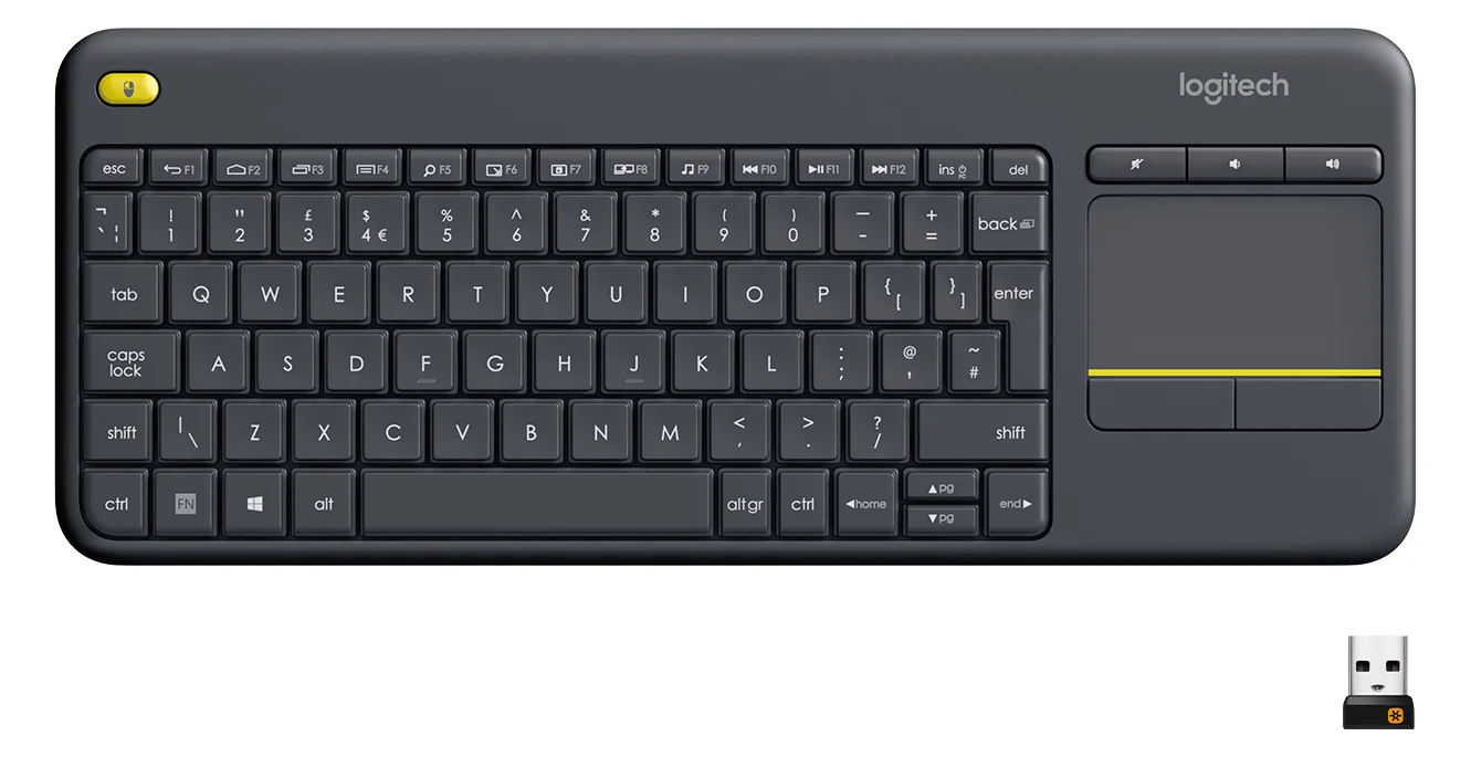 Logitech Wireless Touch Keyboard K400 Plus - Tastatur - TL: Schweiz, QWERTZ, Ansicht 2