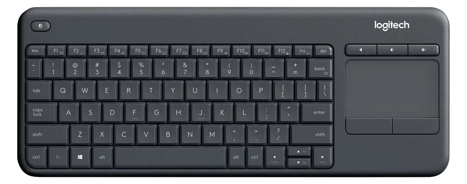 Logitech Wireless Touch Keyboard K400 Plus - Tastatur - TL: UK, QWERTY, Ansicht 3