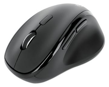 Manhattan Maus - 2-in-1 USB receiver - ergonomisch - Für Rechtshänder - optisch - 4 Tasten - kabellos - 2.4 GHz von LumaTech