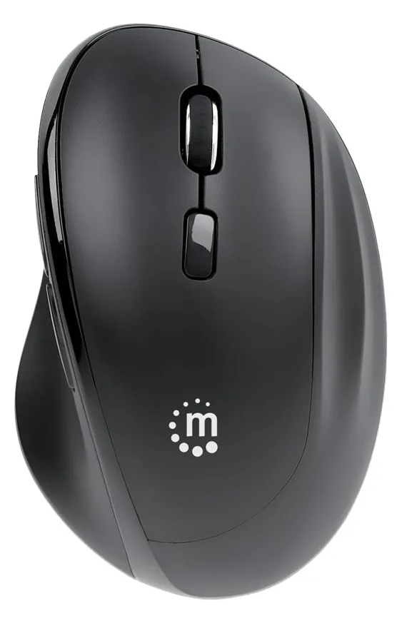 Manhattan Maus - 2-in-1 USB receiver - ergonomisch - Für Rechtshänder - optisch - 4 Tasten - kabellos - 2.4 GHz, Ansicht 3