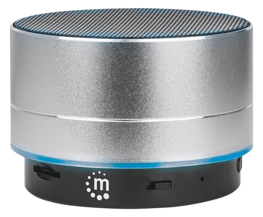 Manhattan Metallic Bluetooth Speaker (Clearance Pricing), Splashproof, Range 10m, microSD card reader, Aux 3.5mm