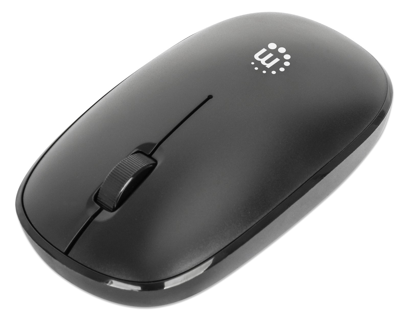 Manhattan MW3050 Kabellose USB-Maus 3 Tasten Mausrad schwarz - Maus - 1.200 dpi