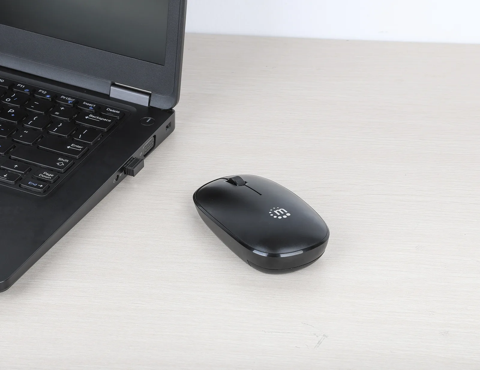Manhattan MW3050 Kabellose USB-Maus 3 Tasten Mausrad schwarz - Maus - 1.200 dpi, Ansicht 4