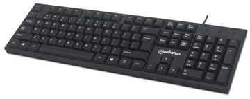 Manhattan Tastatur - USB - Schwarz - retail - TL: Deutsch, QWERTZ von LumaTech