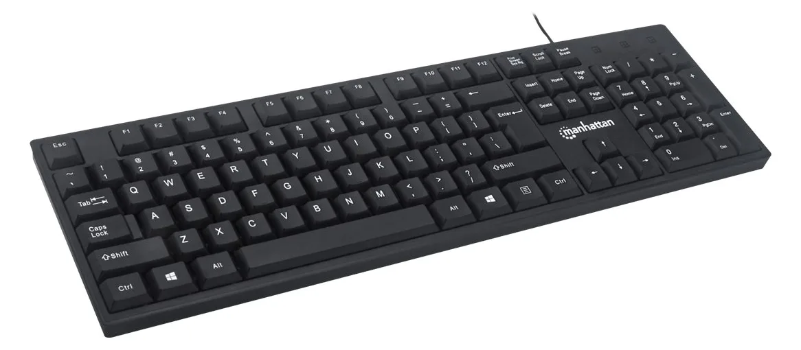 Manhattan Tastatur - USB - Schwarz - retail - TL: Deutsch, QWERTZ, Ansicht 4