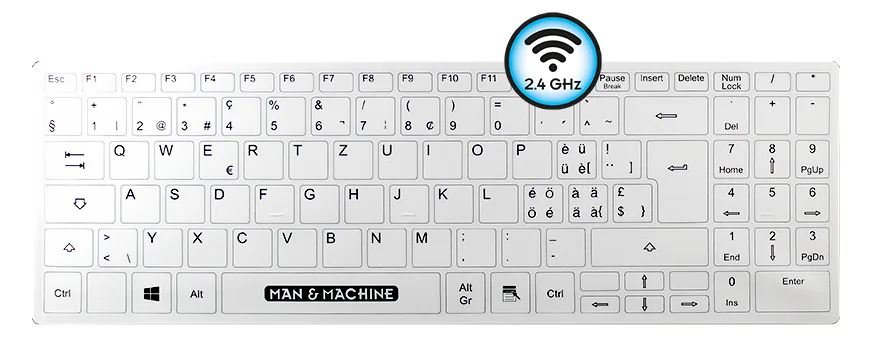 Man-Machine Man & Machine Its Cool Flat - Tastatur - kabellos - TL: Deutsch, QWERTZ, Ansicht 4