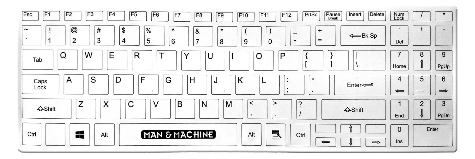 Man-Machine Man & Machine Its Cool Flat - Tastatur - USB - TL: Deutsch, QWERTZ