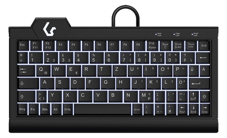 MaxPoint KeySonic KSK-3010ELC - Tastatur - hinterleuchtet - TL: Deutsch, QWERTZ
